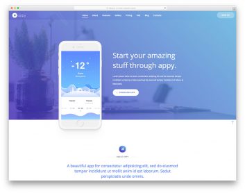 Appy free landing page template