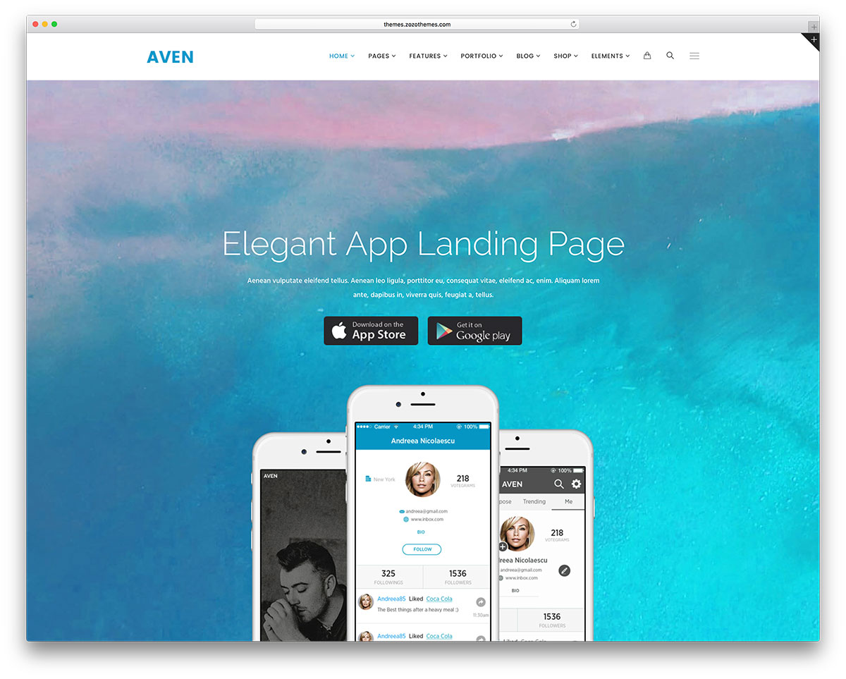 aven-app-landing-pag-website-template
