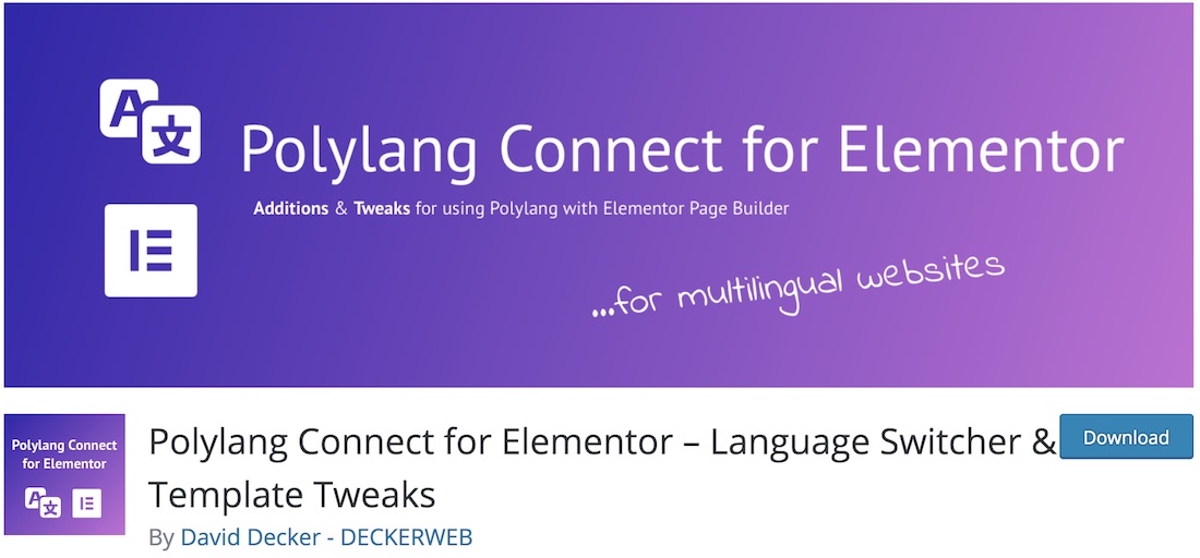 connect polylang elementor wordpress multilingual plugin