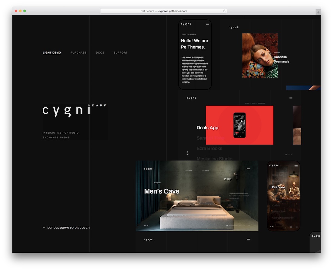 cygni interactive wordpress theme