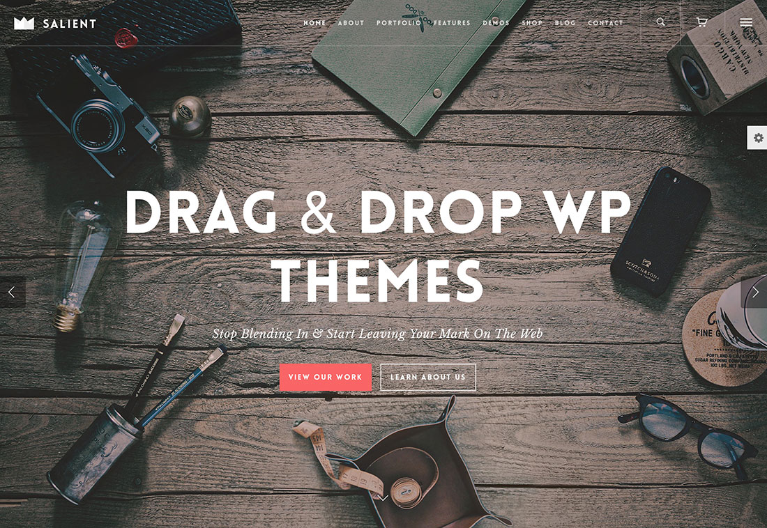 drag and drop WordPress themes