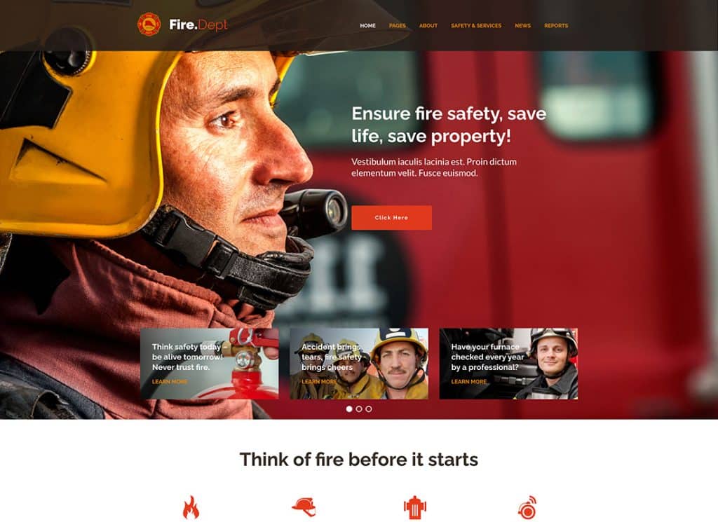 Fire Department - FD Station and Security WordPress Theme
