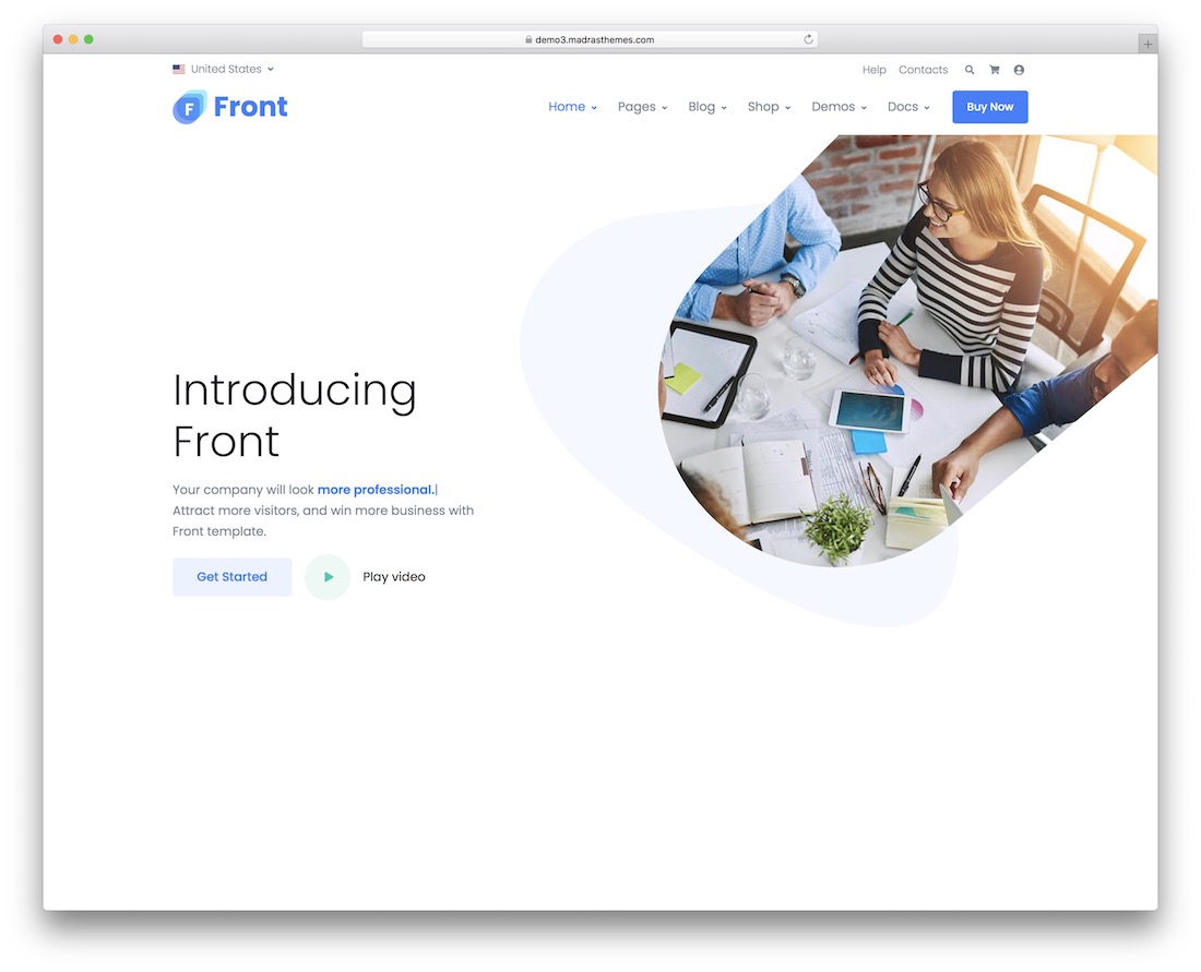front bootstrap theme