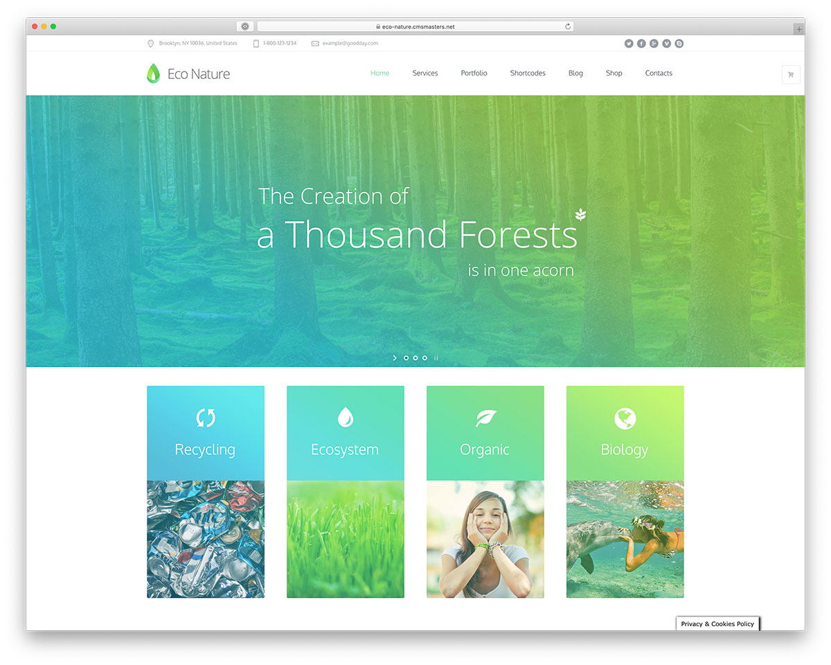 green WordPress theme