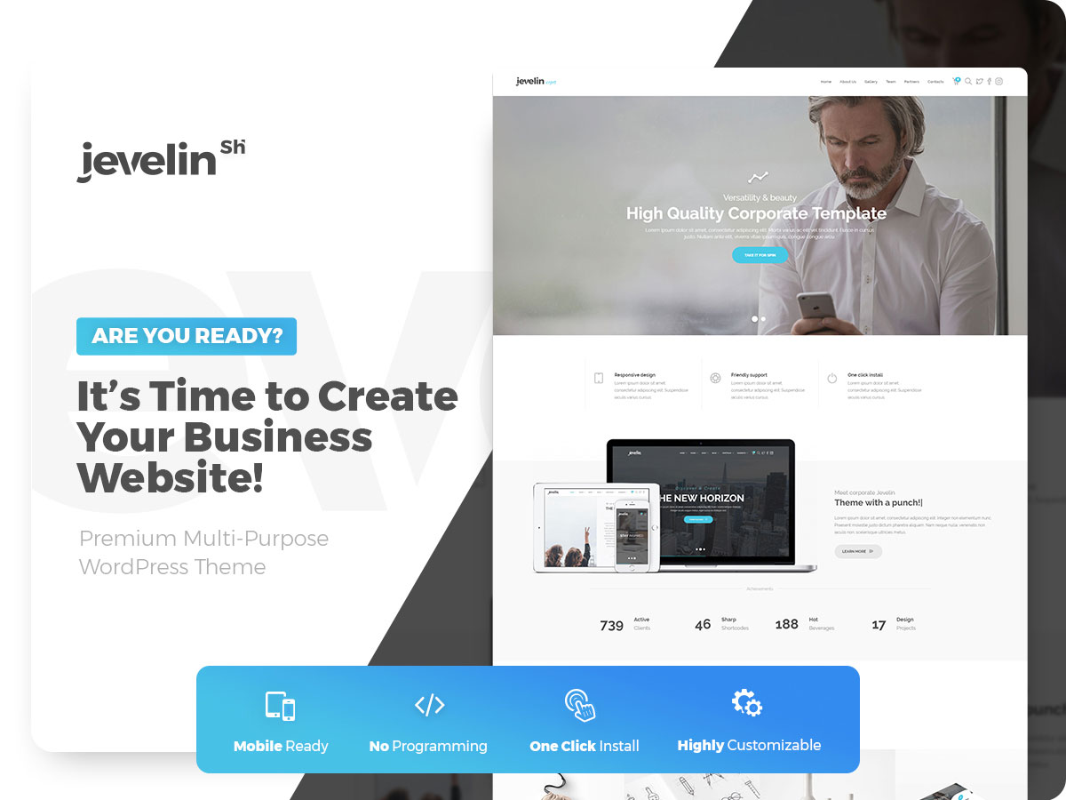 Jevelin - custom WordPress theme