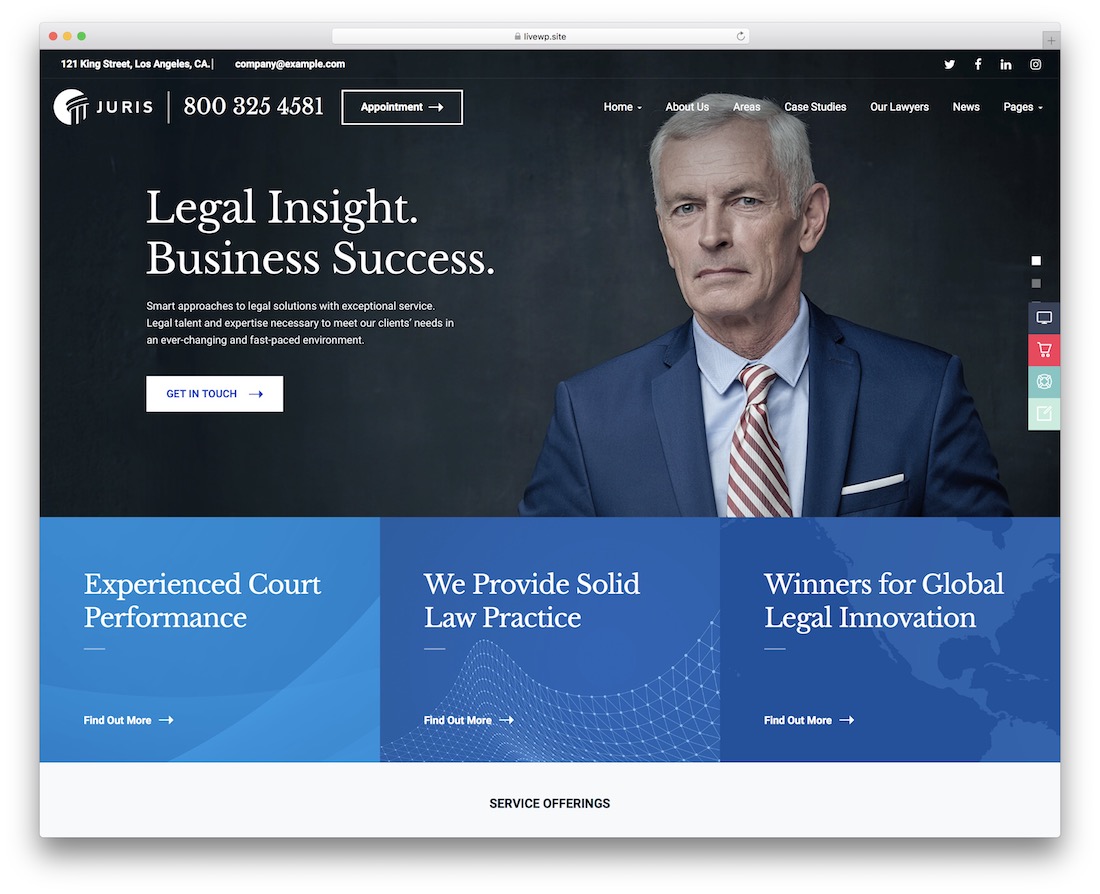 juris lawyer wordpress theme