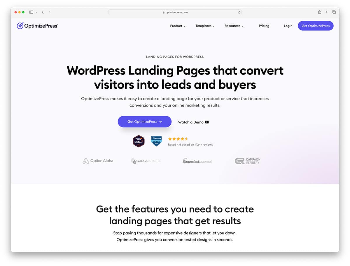 OptimizePress - landing page builder for WordPress that converts