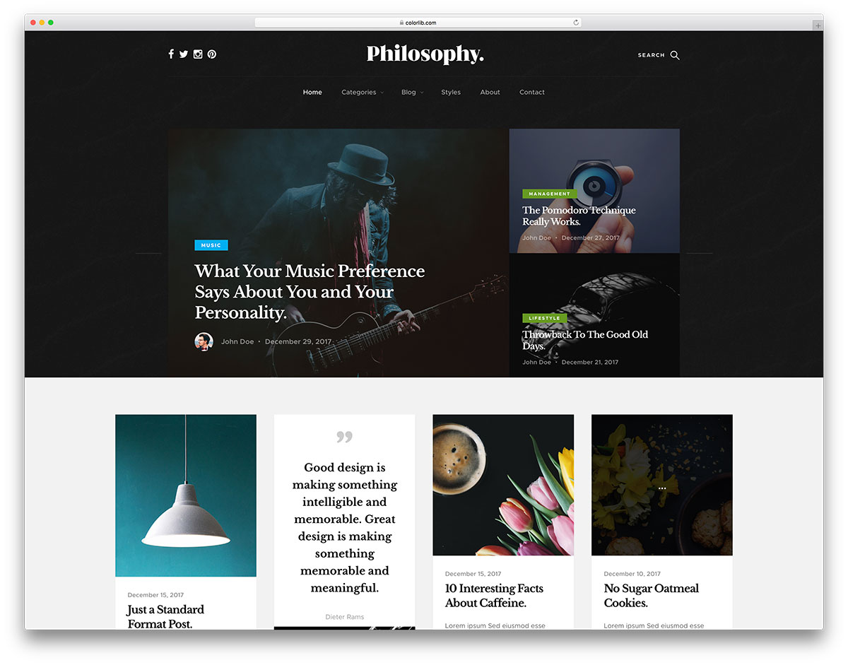 philosophy free mobile-friendly website template