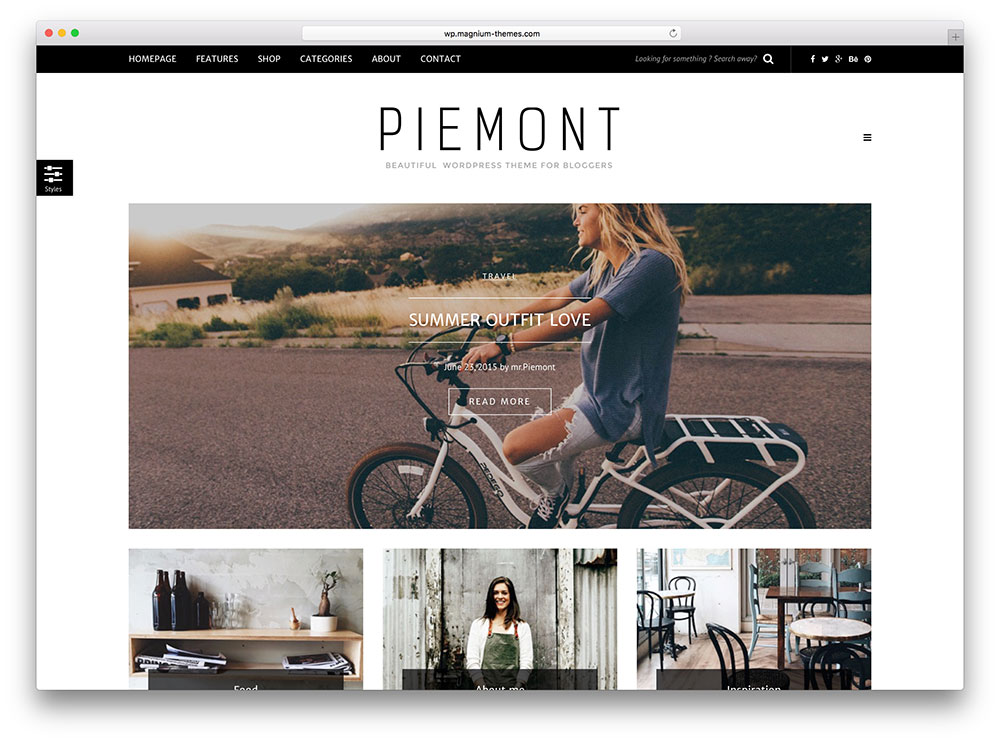 piemont - minimal wordpress blog theme