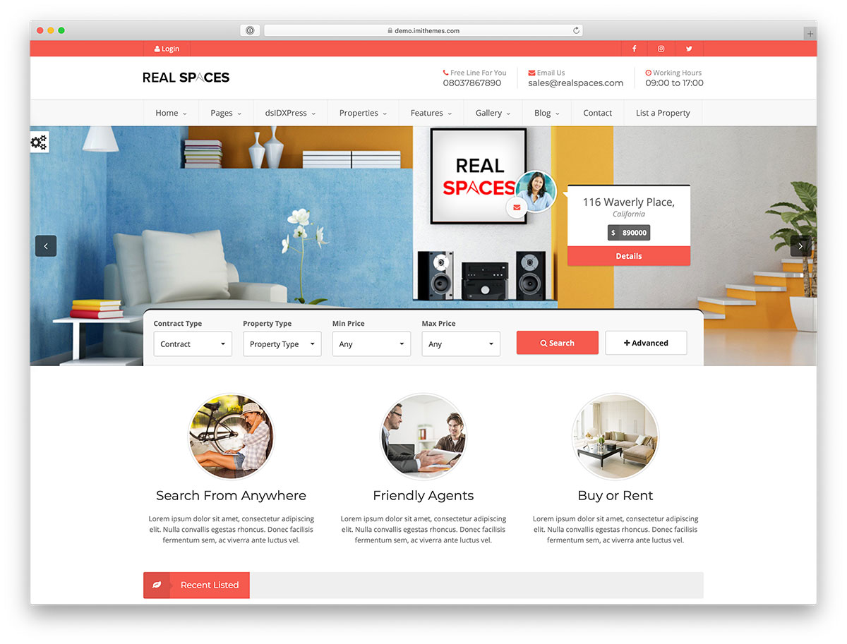 Real Spaces WP theme