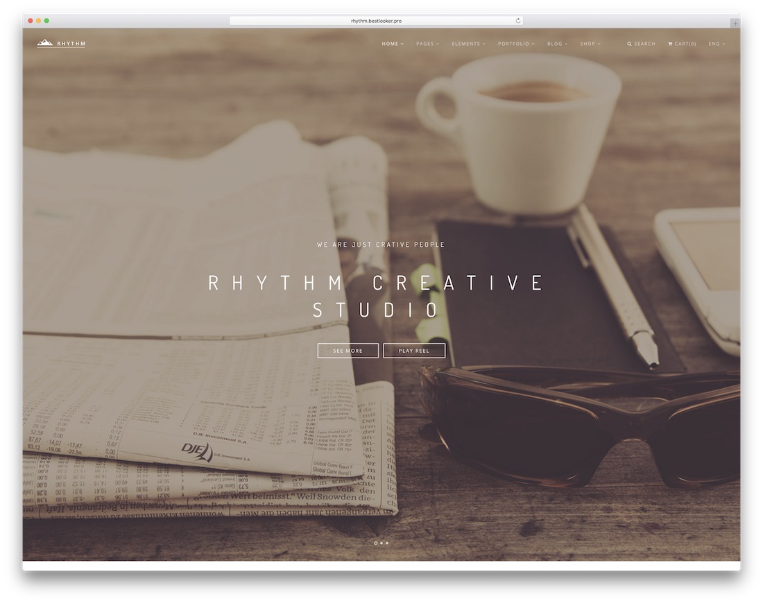 rhythm interactive website template