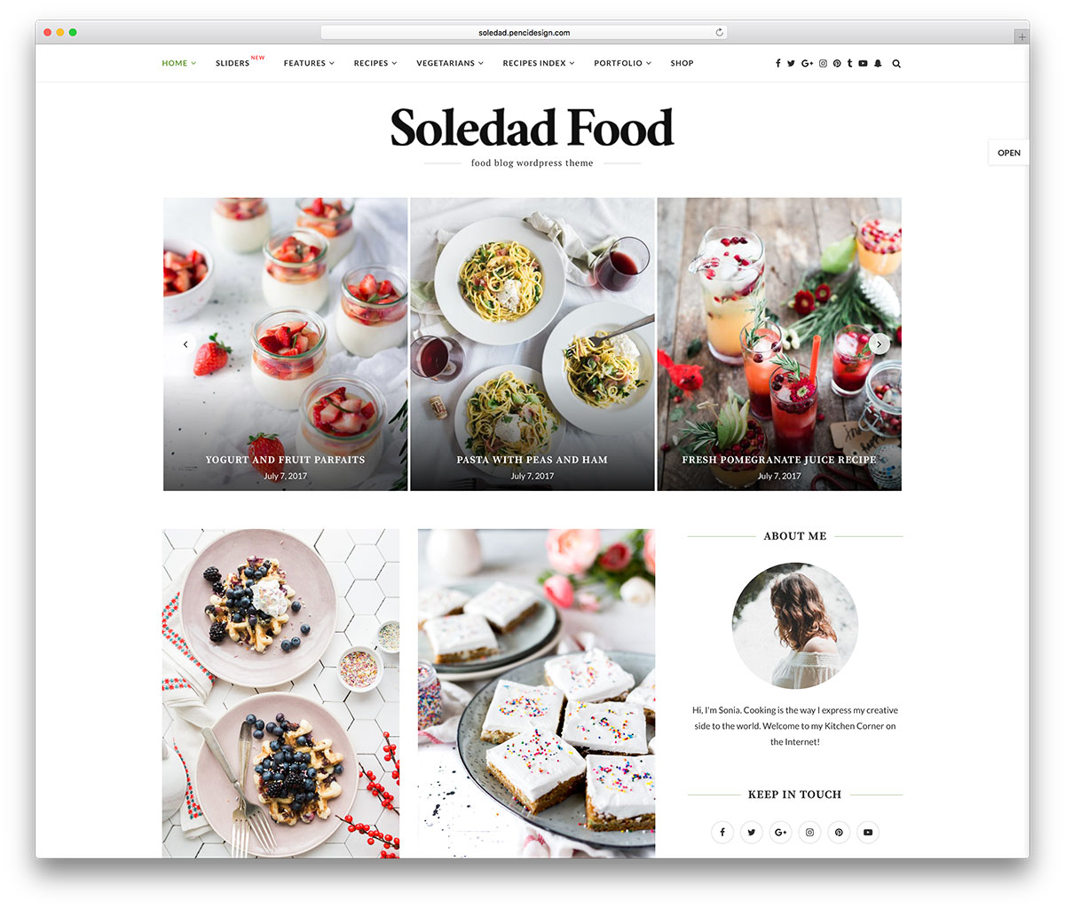 Food Blog WordPress themes