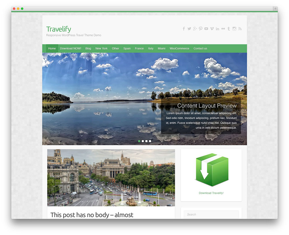 Travelify - Free Travel theme
