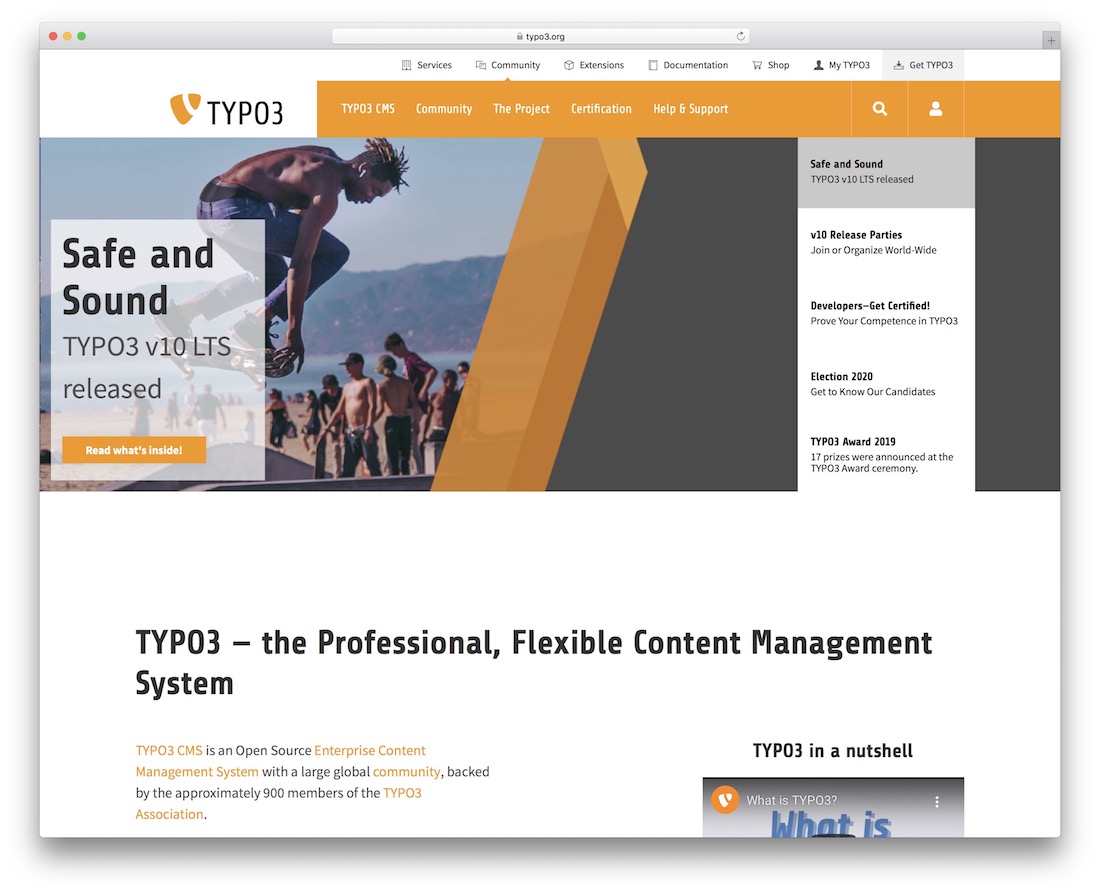 typo3 content management system