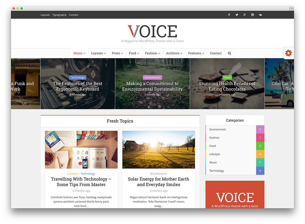 voice - bright magazine theme