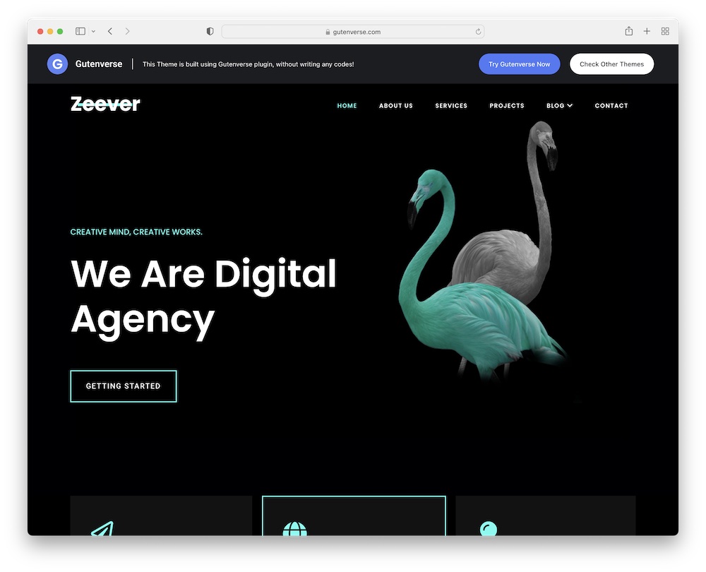 zeever free wordpress agency theme