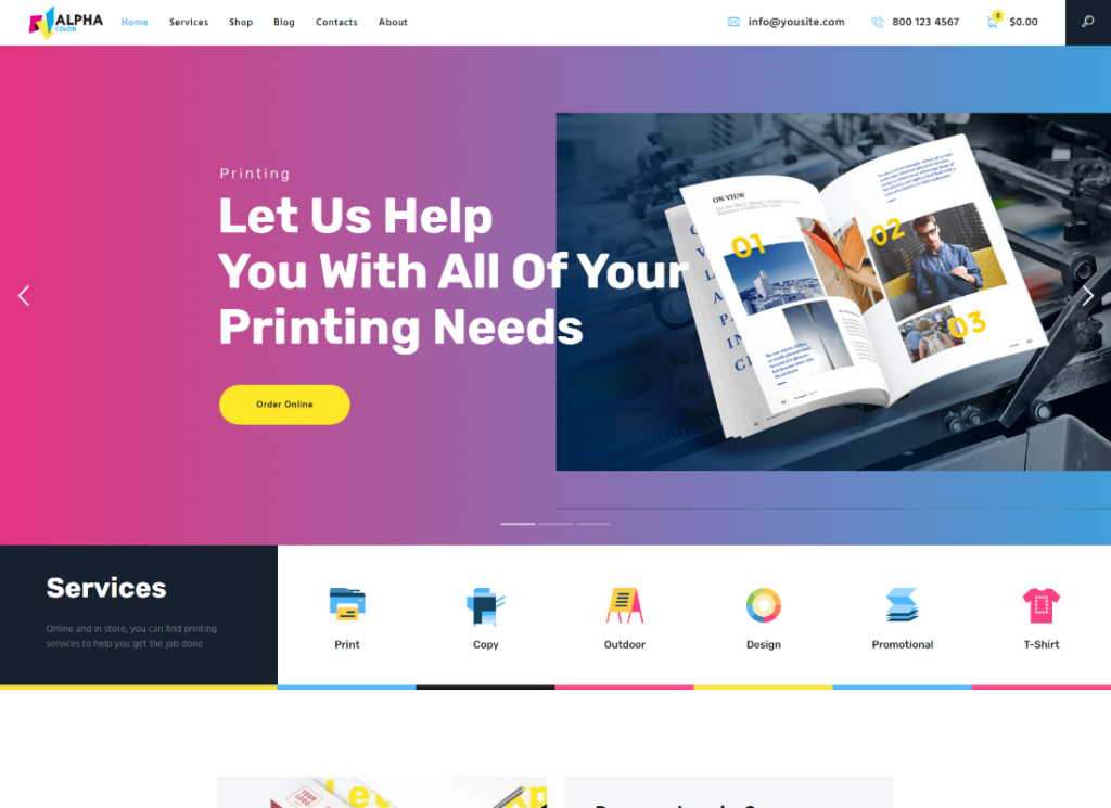 AlphaColor - Type Design Agency & 3D Printing Services WordPress Theme