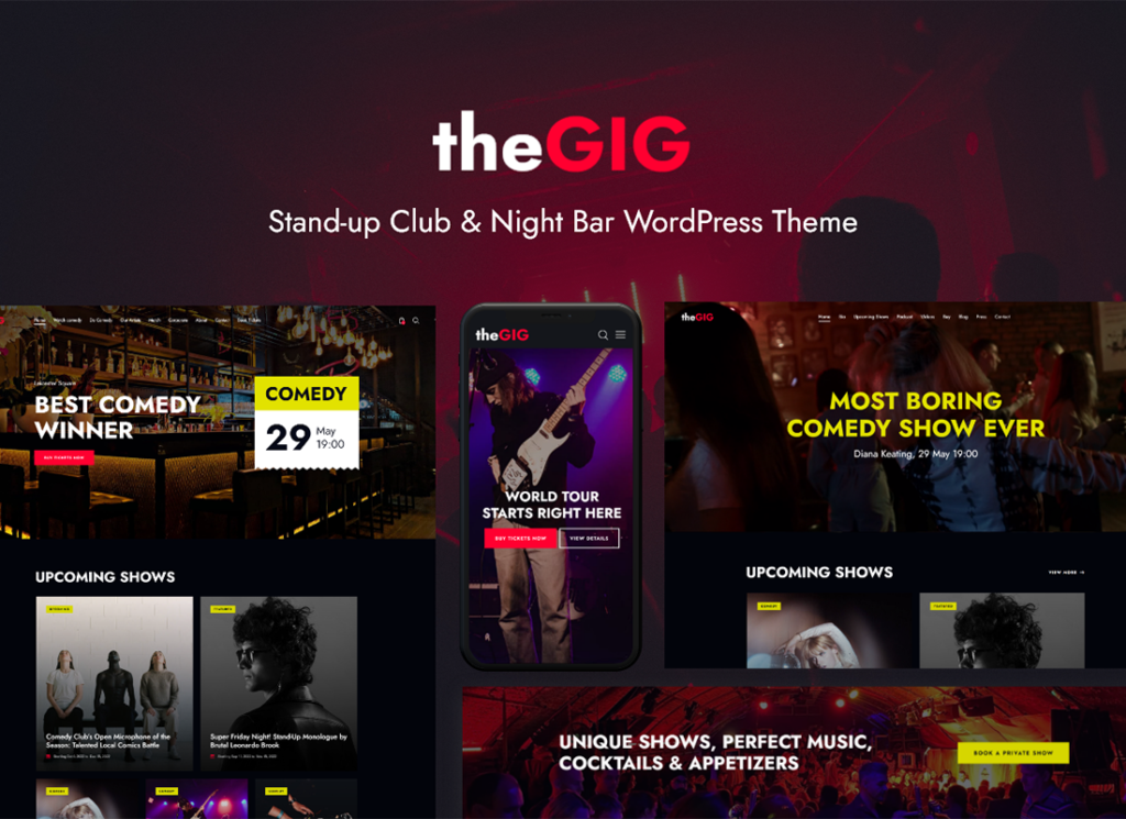 The Gig - Stand-up Club & Night Bar WordPress Theme