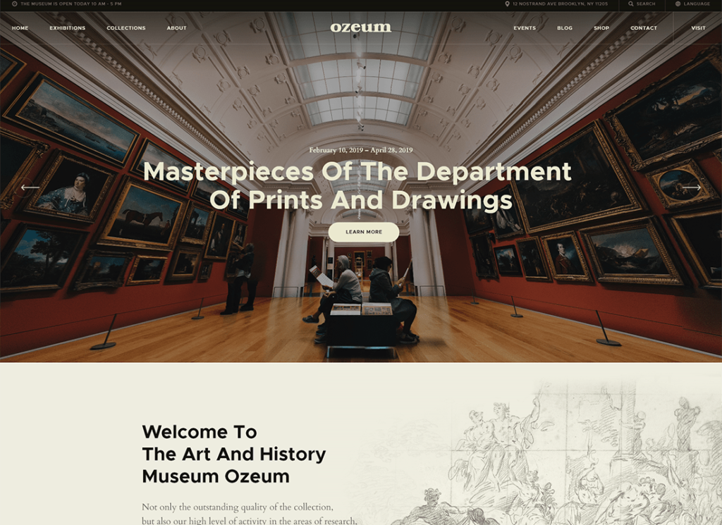Ozeum - Art Gallery and Museum WordPress Theme